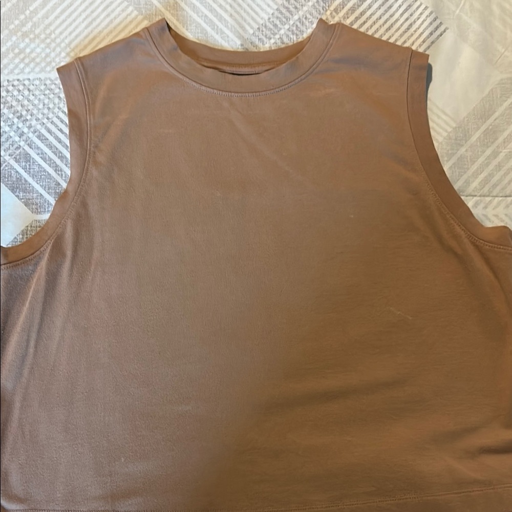 Sleeveless Brown Top